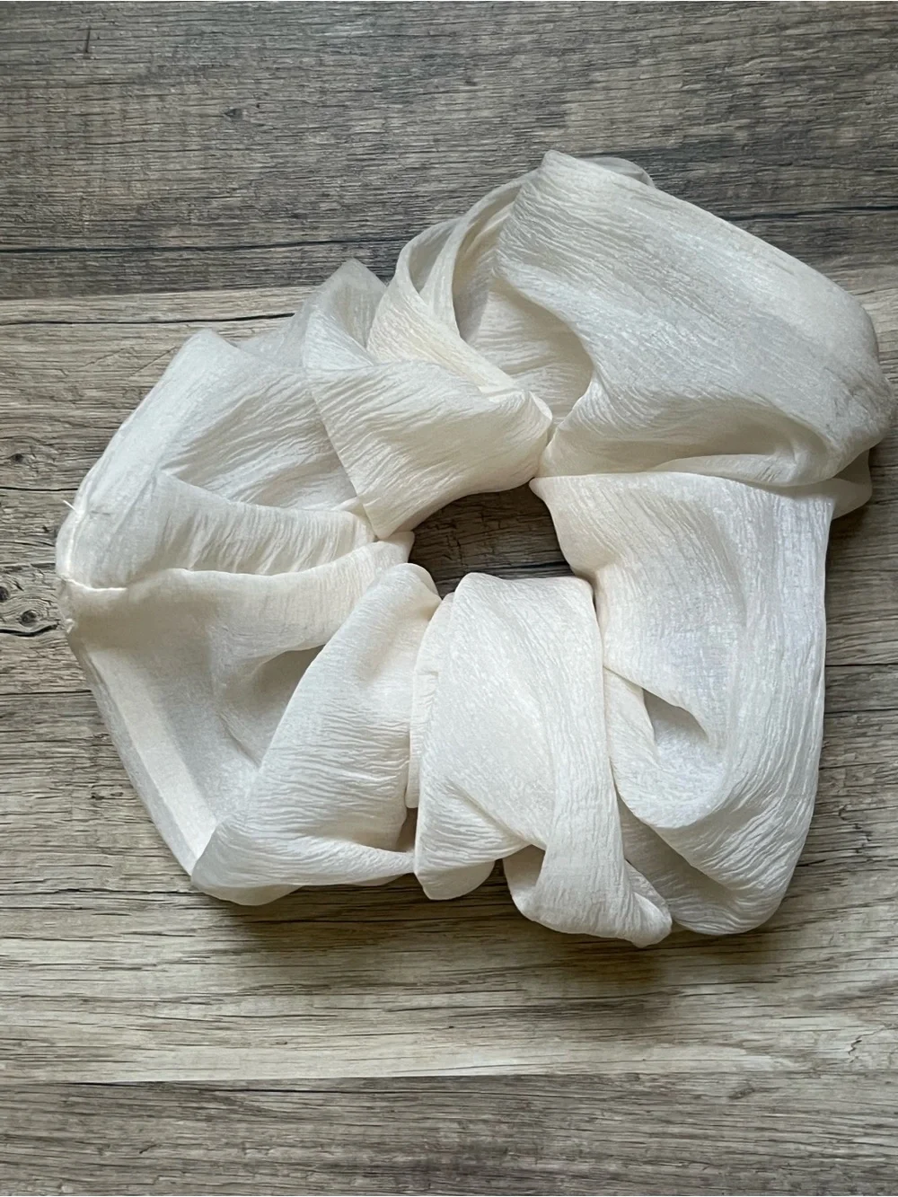 Cream Oversized Kitsch Scrunchie Hair Accessory